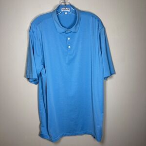 Peter Millar Summer Comfort Polo Shirt Mens XL Blue Stripe Performance Golf